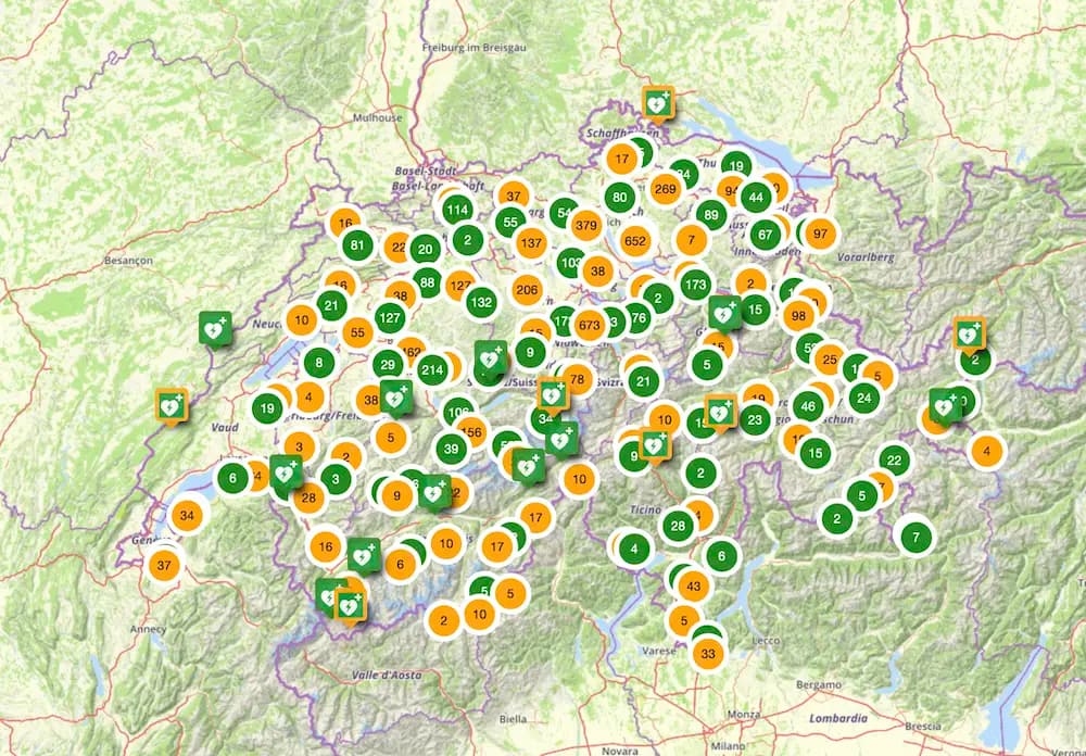 Die Defikarte Schweiz - eine lebensrettende Karte