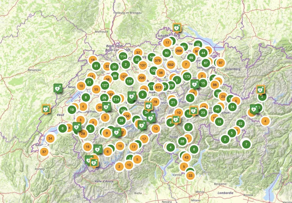 Die Defikarte Schweiz - eine lebensrettende Karte